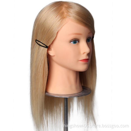 Cheap training head human hair 100 hairstyle head training for hairdresser